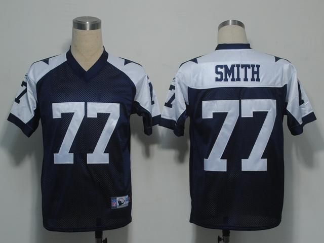 Cheap Dallas Cowboys 77 Smith Blue ThanksGivings NFL Jerseys For Sale