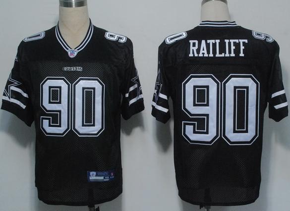 Cheap Dallas Cowboys 90 Ratliff Black NFL Jerseys For Sale