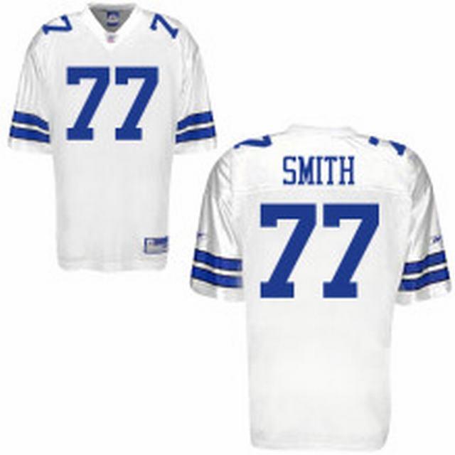 Dallas Cowboys 77 Tyron Smith White Jersey
