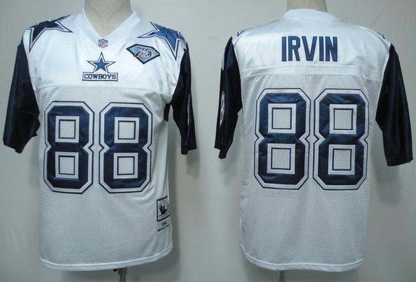 Cheap Dallas Cowboys 88 IRVIN Throwback 75TH White Jersey For Sale