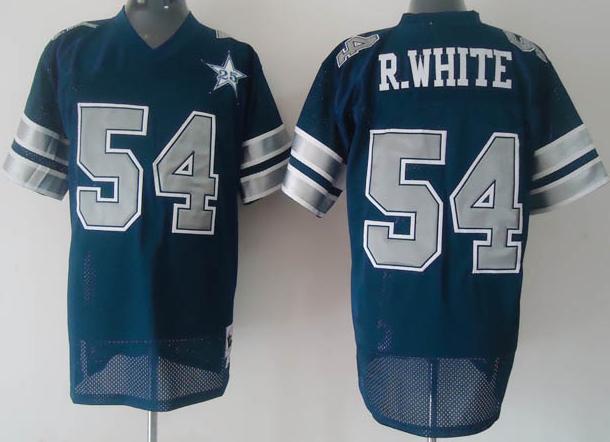 Cheap Dallas Cowboys 54 Randy White 1984 M&N Blue Jersey For Sale