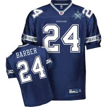 Dallas Cowboys 24 Marion Barber Blue Jerseys With 50TH Patch Dallas Cowboys 24 Marion Barber Blue Jerseys With 50TH Patch