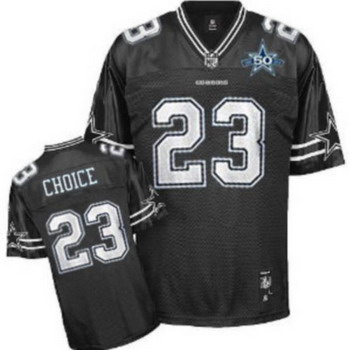 Cheap Dallas Cowboys 23 Tashard Choice Black Jerseys With 50TH Patch For Sale