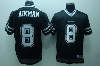 Dallas Cowboys 8 Troy Aikman Black Jerseys