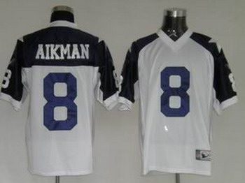 jerseys Dallas Cowboys 8 T.Aikman White thanksgivings