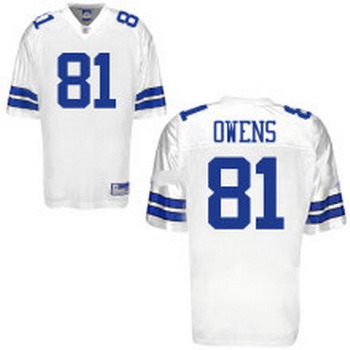 Dallas Cowboys 81 Terrell Owens White Jersey