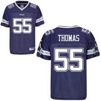 Cheap Dallas Cowboys 55 Zach Thomas Blue Jersey For Sale