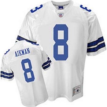 Dallas Cowboys 8 T.Aikman White Jersey