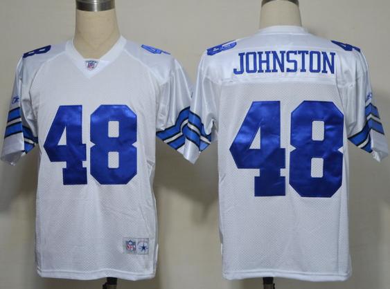 Dallas Cowboys #48 Legends Daryl Johnston White NFL Jerseys