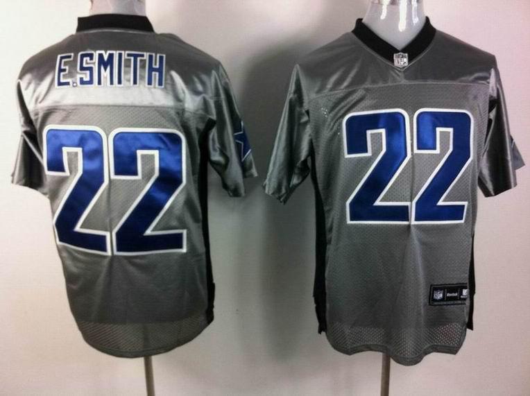 Dallas Cowboys 22 E.Smith Grey Shadow NFL Jerseys
