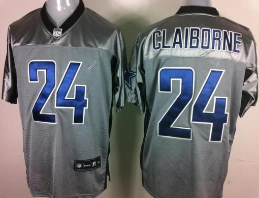 Dallas Cowboys #24 Morris Claiborne Grey Shadow NFL Jerseys