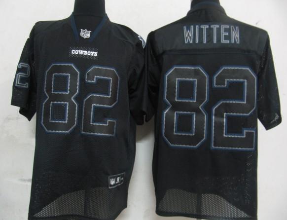 Cheap Dallas Cowboys 82 Witten Lights Out BLACK Jerseys For Sale