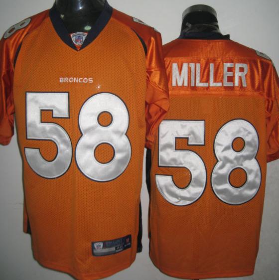 Cheap Denver Broncos 58 Miller Orange NFL Jersey For Sale