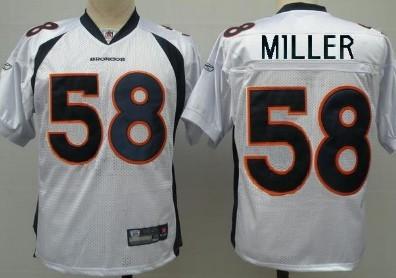 Cheap Denver Broncos 58 Miller White NFL Jersey For Sale