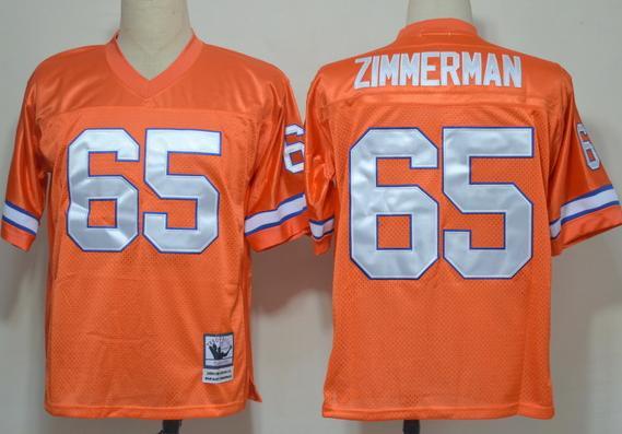 Cheap Denver Broncos 65 Gary Zimmerman Orange Throwback NFL Jerseys For Sale