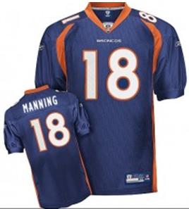 Denver Broncos #18 Peyton Manning Blue Football Jerseys