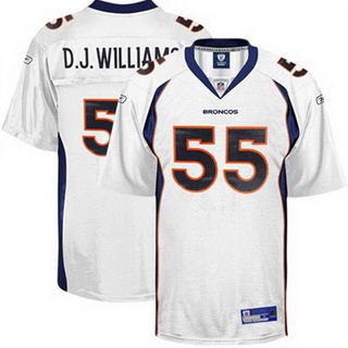 Denver broncos 55 D.J. Williams White NFL Jersey
