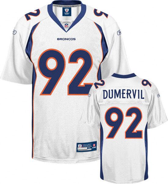 Denver Broncos 92 Dumervil White NFL Jerseys