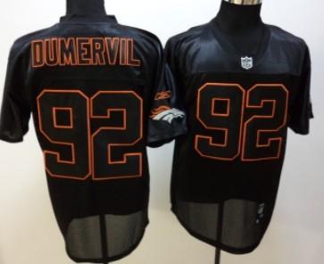 Denver Broncos 92 Elvis Dumervil Full Black Jersey
