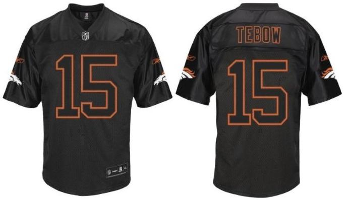 Cheap Denver Broncos 15 Tim Tebow Black Jersey New Style For Sale