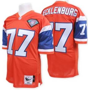 Denver Broncos 77 Karl Mecklenburg Orange 75TH Throwback Jersey