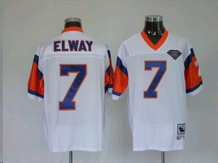 Denver Broncos 7 John Elway Throwback White Jerseys Denver Broncos 7 John Elway Throwback White Jerseys