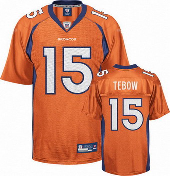 Denver Broncos 15 Tim Tebow Orange Jersey