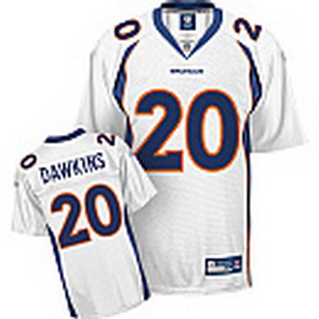 Denver Broncos Brian Dawkins 20 White Jersey