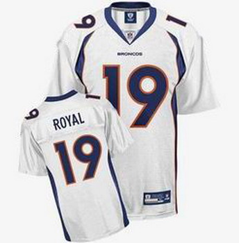 Cheap Denver Broncos 19 Eddie Royal White Jersey For Sale