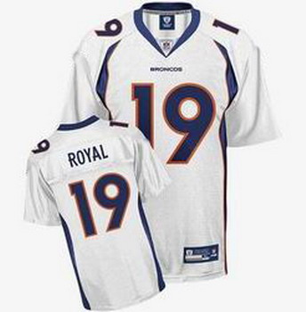 Denver Broncos 19 Eddie Royal White Jersey