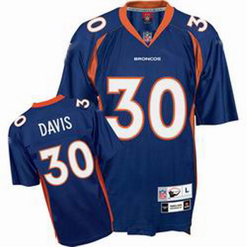 Cheap Denver Broncos 30 Terrell Davis Premier Throwback Blue For Sale