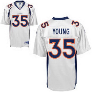 Denver Broncos 35 SELVIN YOUNG White Jersey