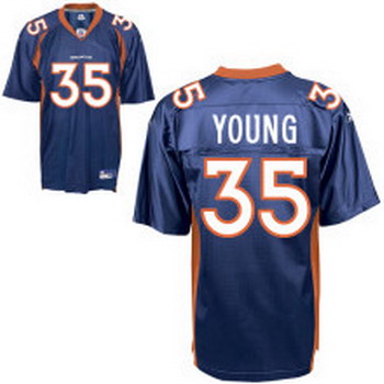 Denver Broncos 35 SELVIN YOUNG Blue Jersey