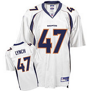 Cheap Denver Broncos 47 John Lynch White Jersey For Sale