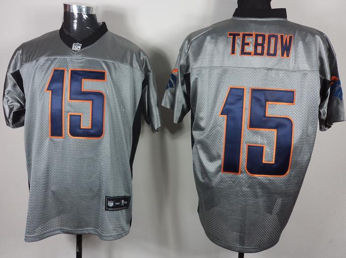 Cheap Denver Broncos #15 Tim Tebow Grey Shadow NFL Jerseys For Sale