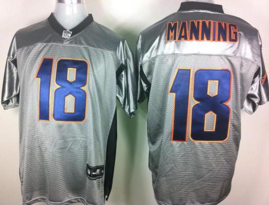 Cheap Denver Broncos 18# Peyton Manning Grey Shadow NFL Jerseys For Sale