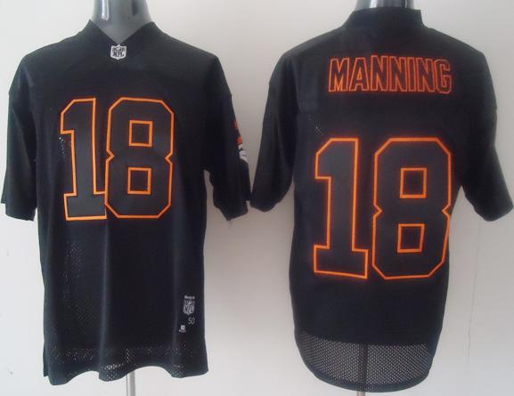 Cheap Denver Broncos #18 Peyton Manning Black NFL Jerseys For Sale