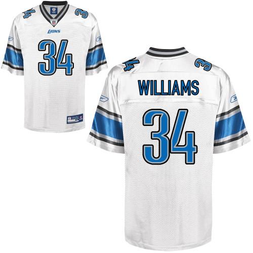 Detroit Lions 34 Keiland Williams White NFL Jerseys