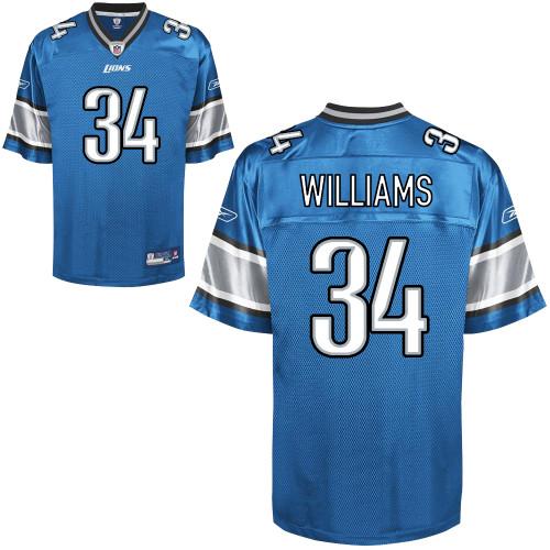 Detroit Lions 34 Keiland Williams Blue NFL Jerseys