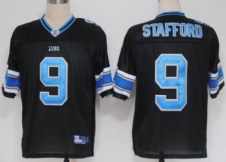 Detroit Lions 9 Matthew Stafford Black NFL Jerseys
