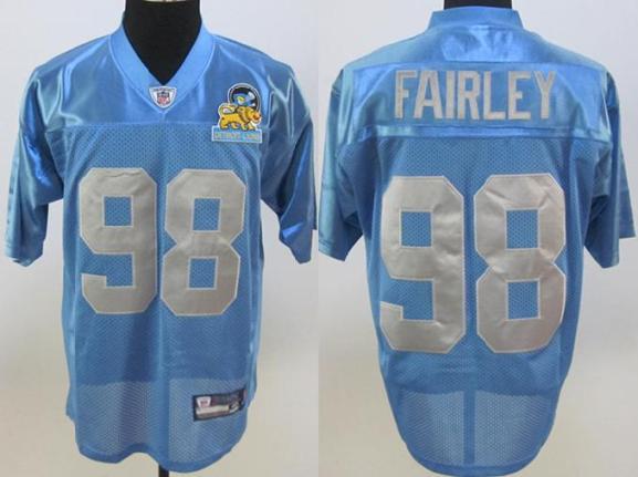 Detroit Lions #98 Nick Fairley Blue Premier Alternate Jersey