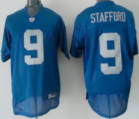 Detroit Lions 9# Stafford Blue NFL Jerseys 2011 New