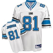 Detroit Lions 81 Calvin Johnson White Jersey