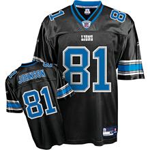 Detroit Lions 81 Calvin Johnson Black Jersey