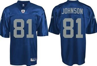 Detroit Lions 81 Johnson 2011 New Navy Blue Jersey