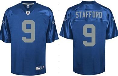 Detroit Lions 9 Stafford 2011 New Navy Blue Jersey