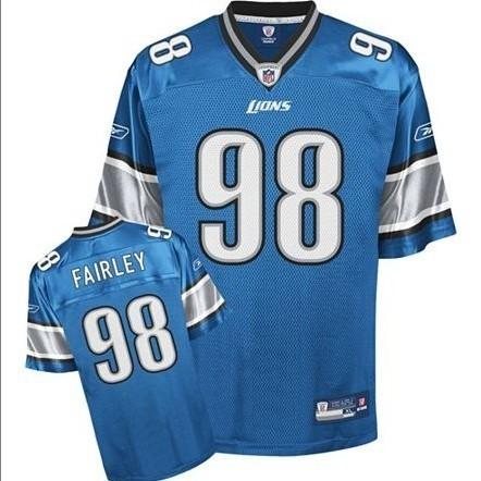 Detroit Lions 98 Fairley Blue Jersey
