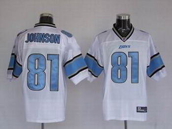 jerseys Detroit Lions 81 Calvin Johnson white Authentic Jerseys 2009