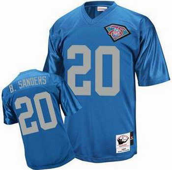 Mitchell and Ness Detroit Lions Barry Sanders 20 Throwback Jersey