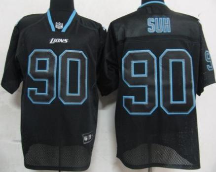 Cheap Detroit Lions 90 Ndamukong Suh Lights Out BLACK Jerseys For Sale